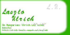 laszlo ulrich business card